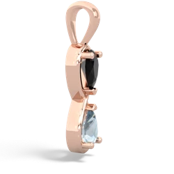 Onyx Infinity 14K Rose Gold pendant P5050