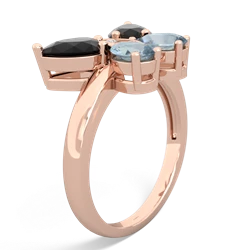 Onyx Butterfly 14K Rose Gold ring R2215