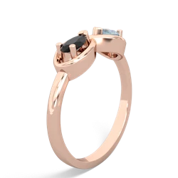 Onyx Infinity 14K Rose Gold ring R5050