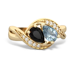 Onyx Summer Winds 14K Yellow Gold ring R5342