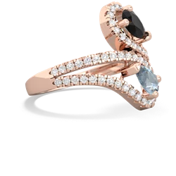 Onyx Diamond Dazzler 14K Rose Gold ring R3000