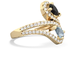 Onyx Diamond Dazzler 14K Yellow Gold ring R3000