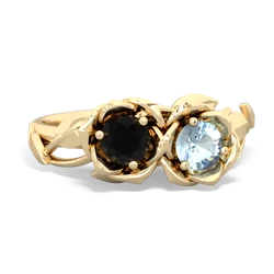 Onyx Rose Garden 14K Yellow Gold ring R5510