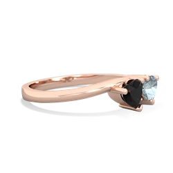 Onyx Sweethearts 14K Rose Gold ring R5260