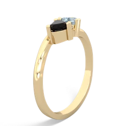 Onyx Sweethearts 14K Yellow Gold ring R5260