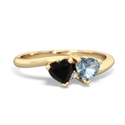 Onyx Sweethearts 14K Yellow Gold ring R5260