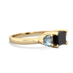 Onyx Three Stone 14K Yellow Gold ring R5235