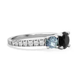 Onyx Pave Trellis 14K White Gold ring R5500