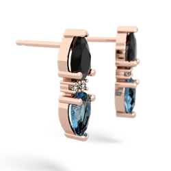 Onyx Bowtie Drop 14K Rose Gold earrings E0865