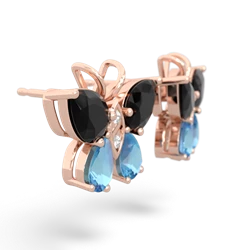 Onyx Butterfly 14K Rose Gold earrings E2215