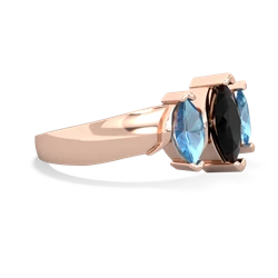 Onyx Three Peeks 14K Rose Gold ring R2433