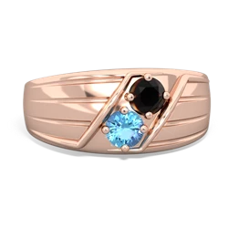 Onyx Men's Streamline 14K Rose Gold ring R0460