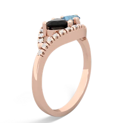 Onyx Mother And Child 14K Rose Gold ring R3010