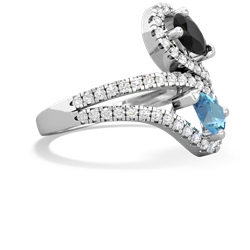 Onyx Diamond Dazzler 14K White Gold ring R3000