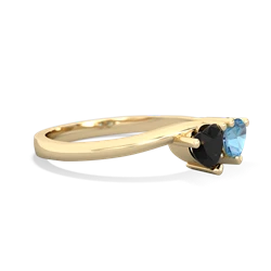 Onyx Sweethearts 14K Yellow Gold ring R5260