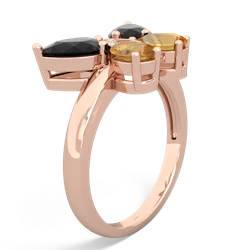 Onyx Butterfly 14K Rose Gold ring R2215
