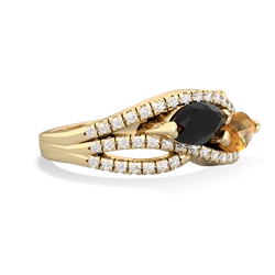 Onyx Diamond Rivers 14K Yellow Gold ring R3070