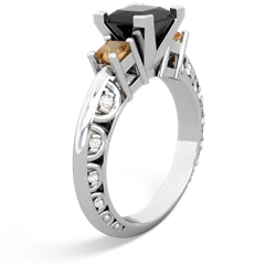 Onyx Eternal Embrace Engagement 14K White Gold ring C2001