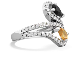 Onyx Diamond Dazzler 14K White Gold ring R3000