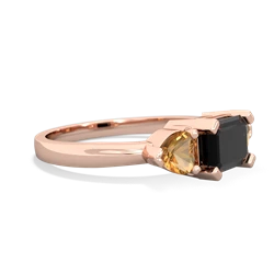Onyx Three Stone 14K Rose Gold ring R5235