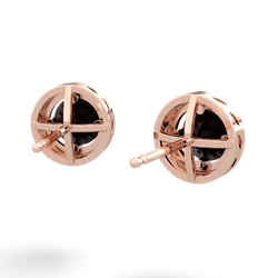 Onyx Halo 14K Rose Gold earrings E5320