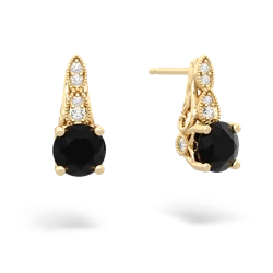 Onyx Antique Elegance 14K Yellow Gold earrings E3100