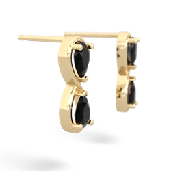 Onyx Infinity 14K Yellow Gold earrings E5050