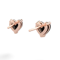 Onyx 6Mm Heart Stud 14K Rose Gold earrings E1862