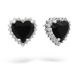 matching earrings - Sparkling Halo Heart