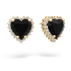 matching earrings - Sparkling Halo Heart