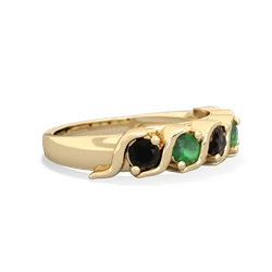 Onyx Anniversary Band 14K Yellow Gold ring R2089