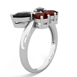 Onyx Butterfly 14K White Gold ring R2215