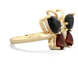 Onyx Butterfly 14K Yellow Gold ring R2215