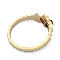 Onyx 'Our Heart' Claddagh 14K Yellow Gold ring R2388