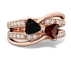 Onyx Bowtie 14K Rose Gold ring R2360