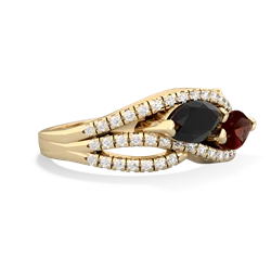 Onyx Diamond Rivers 14K Yellow Gold ring R3070