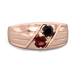 Onyx Men's Streamline 14K Rose Gold ring R0460