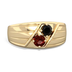 Onyx Men's Streamline 14K Yellow Gold ring R0460