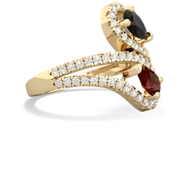 Onyx Diamond Dazzler 14K Yellow Gold ring R3000