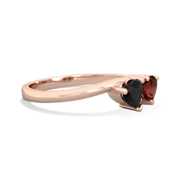 Onyx Sweethearts 14K Rose Gold ring R5260