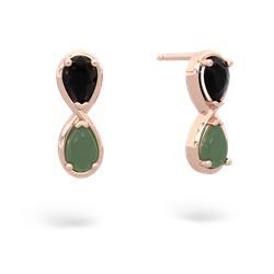 Onyx Infinity 14K Rose Gold earrings E5050