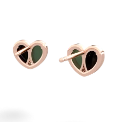 Onyx 'Our Heart' 14K Rose Gold earrings E5072