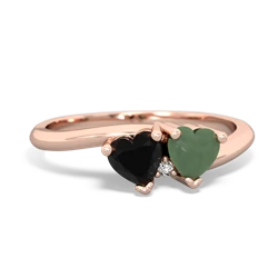 Onyx Sweethearts 14K Rose Gold ring R5260