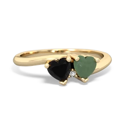 Onyx Sweethearts 14K Yellow Gold ring R5260