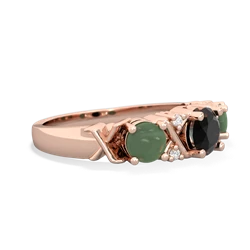 Onyx Hugs And Kisses 14K Rose Gold ring R5016