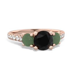 Onyx Pave Trellis 14K Rose Gold ring R5500