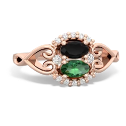 Onyx Love Nest 14K Rose Gold ring R5860