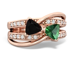 Onyx Bowtie 14K Rose Gold ring R2360