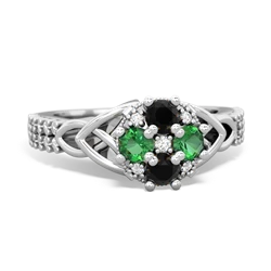 matching engagment rings - Celtic Knot Cluster Engagement