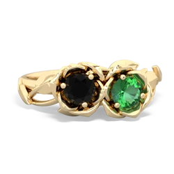 Onyx Rose Garden 14K Yellow Gold ring R5510